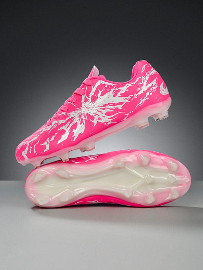 Chaussures de football pour hommes AG/FG pour terrain ferme, crampons en caoutchouc antidérapants, respirantes en PU, pour adultes, pour la pratique et la compétition de football en extérieur.