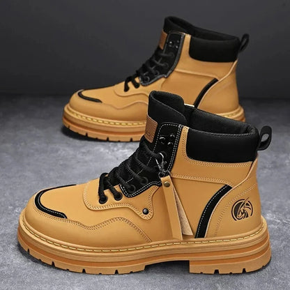 Hommes bottes 2025 chaussures décontractées hiver plate-forme en cuir concepteur de luxe Chelsea Cowboy travail en plein air sécurité cheville baskets