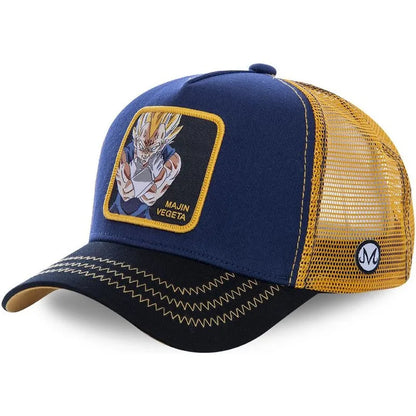 Dragon Ball Z-stilarter Anime Son Goku Bomuld Ny baseballkasket til mænd og kvinder Hip Hop Far Justerbar mesh-kasket Trucker-kasket