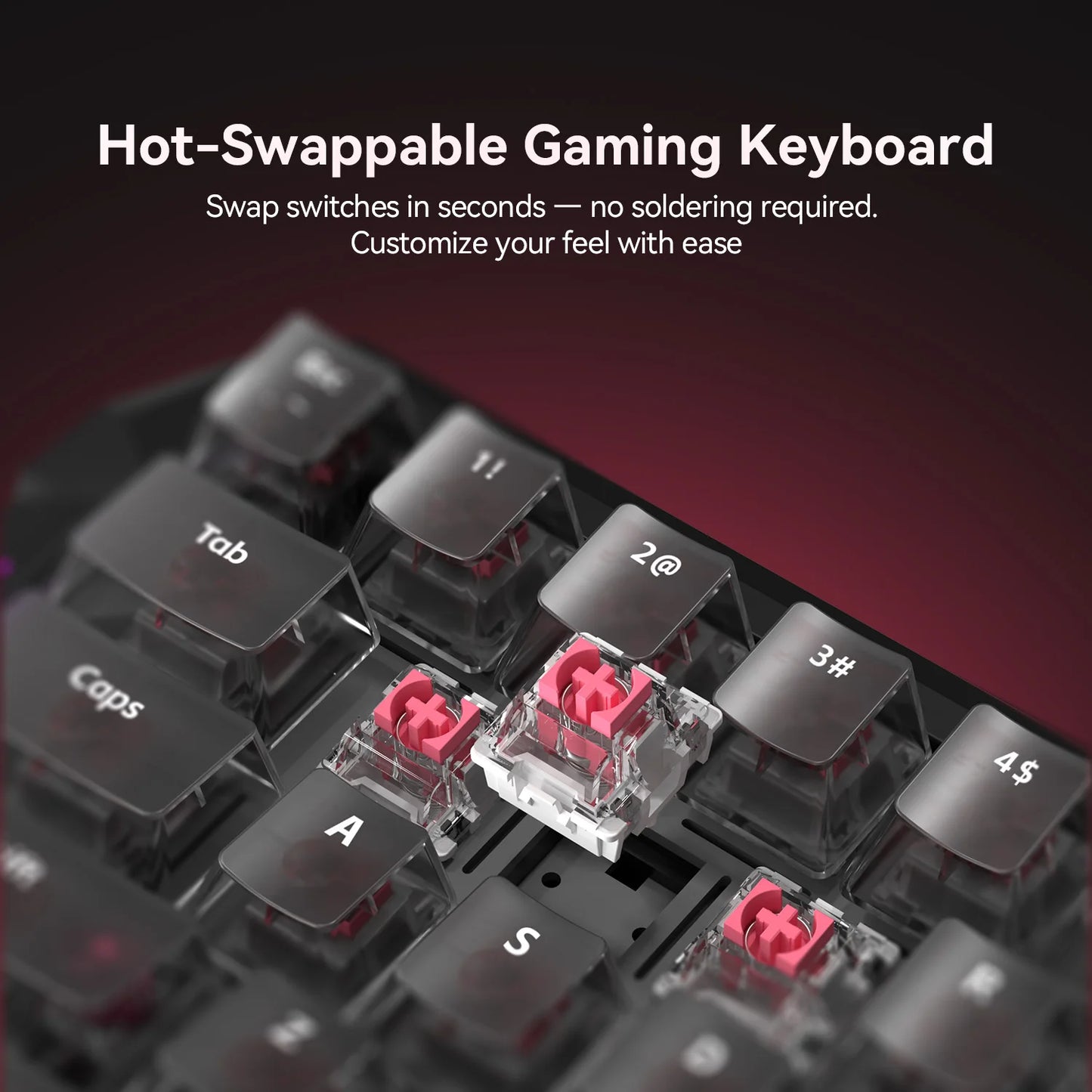 DarkBeacon Flux 68 HE Magnetic Switch Hot Swappable Mechanical Gaming Keyboard, USB-C Wired RGB 65% Layout