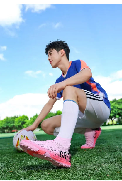 TF Long Stud Training Football Cleats Wear Resistant Breathable Firm Ground Outdoor Match Training Sports Footwear
