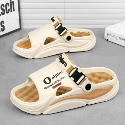 Pantoufles de Massage d'été pour hommes, sandales d'extérieur, plage, diapositives d'intérieur confortables, sabots d'eau, chaussures décontractées, pantoufles de maison pour hommes et femmes