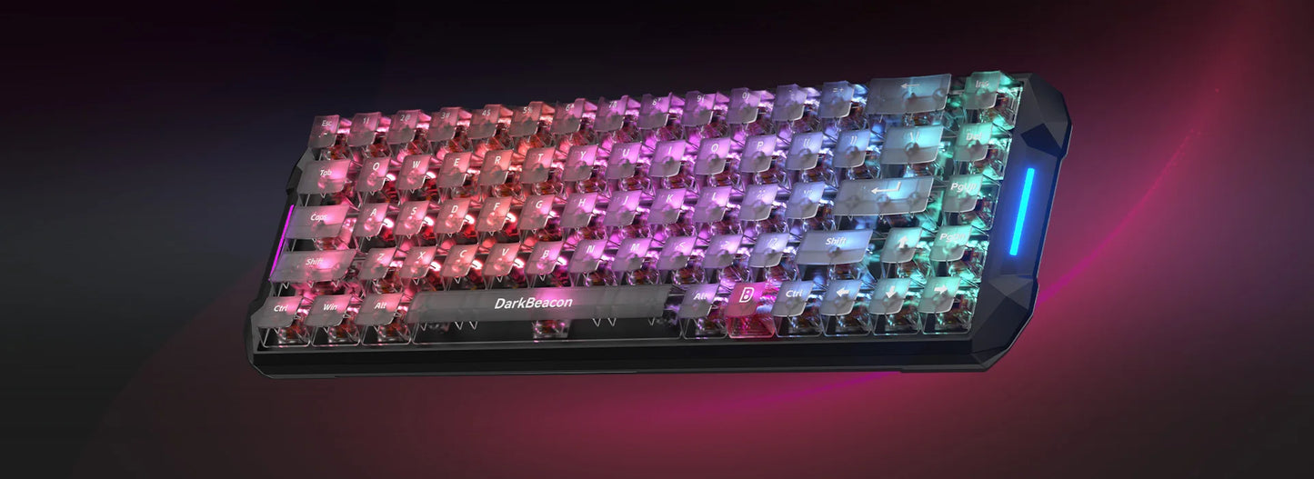 DarkBeacon Blade 68 RGB Silent Mechanical Gaming Keyboard Hot Swappable Wired N-Key Rollover 65% Compact Keyboard for PC Gamer