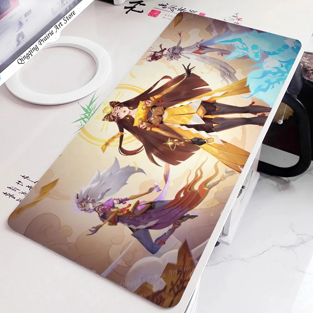 Podložka pod myš a na stůl Amaterasu Kiriko Overwatch s podložkou, herní příslušenství Prime Gaming, XXL podložka pod klávesnici