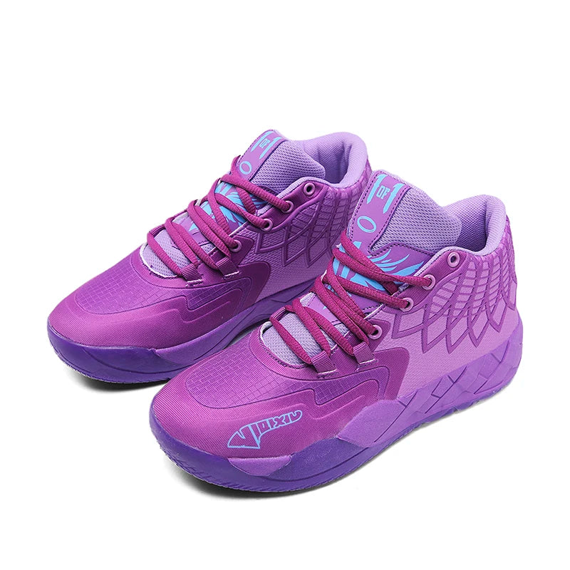 Three-ball generation Lamelo Ball basketball shoes Yin-yang high-top practical youth student basketball shoes men's sports shoes
