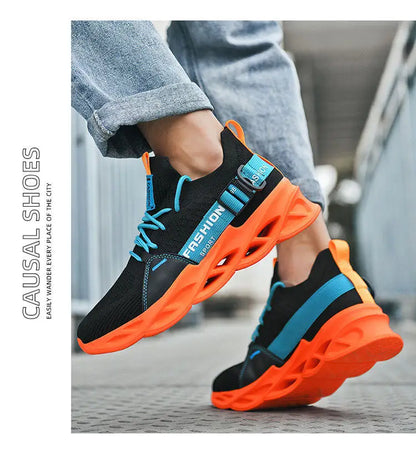 Modieuze paarse casual sneakers in de aanbieding voor dames en heren – Blade hardloopschoenen, grote maat 48, lichte ademende sportschoenen voor heren, mesh sneaker
