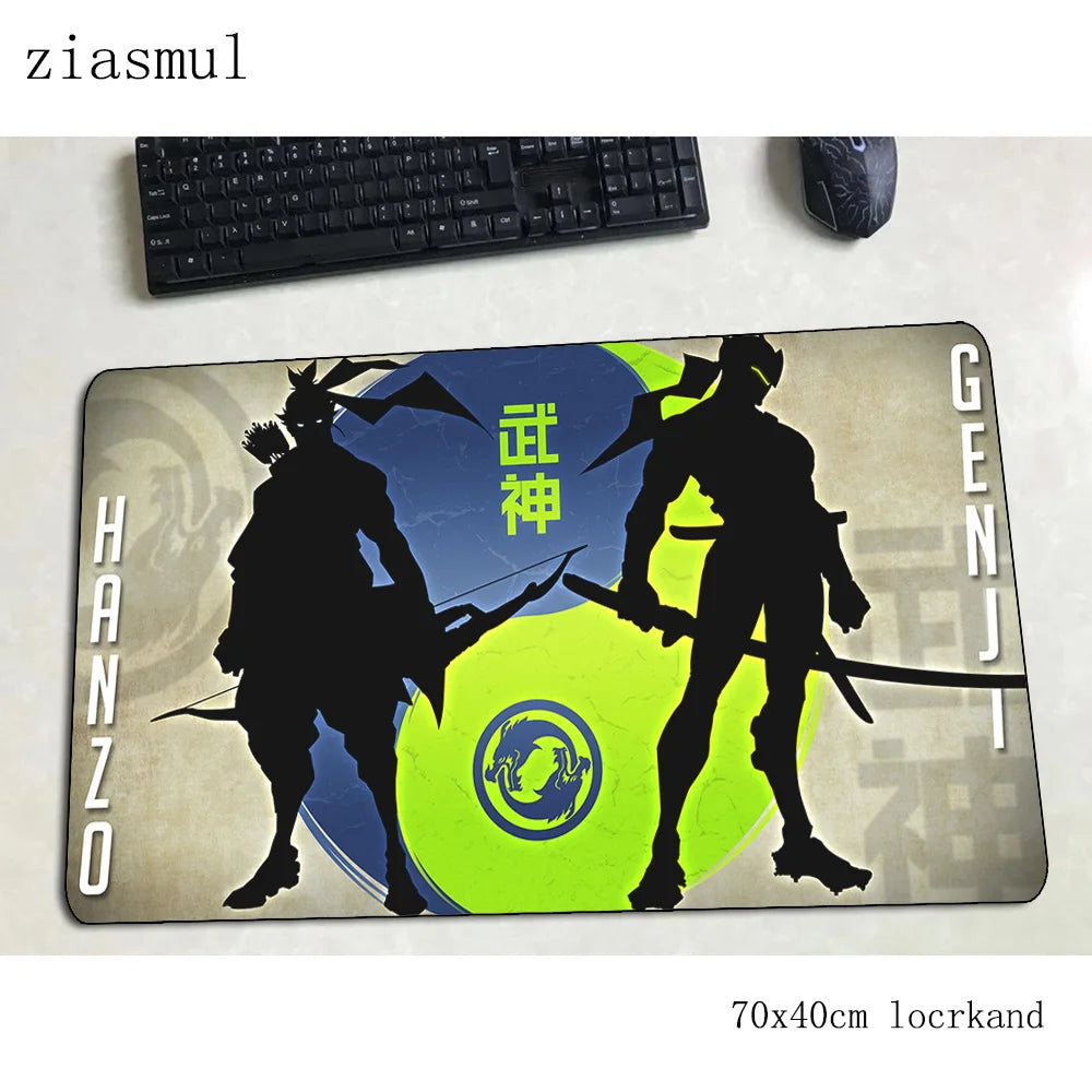 „Overwatch“ pelės kilimėlis – įspūdingas kompiuterio kilimėlis 70x40cm, didelis XL gaming pelės kilimėlis klaviatūrai, žaidimams, PC gamer stalui
