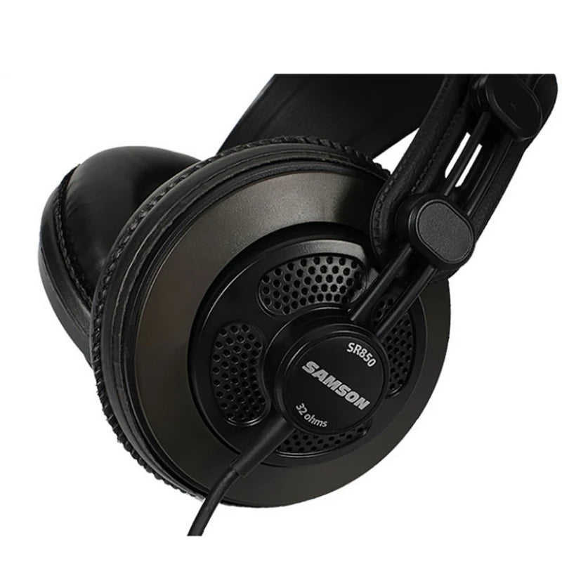 Original Samson SR850 monitoring HIFI headset Semi-Open-Back Headphones for Studio, with leather earcup,without retail box