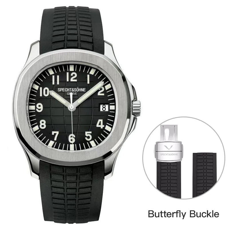 Specht&Sohne 40MM Automatic Mechanical Watch For Men Miyota 8215 Movt Sapphire Crystal 5167 Sports Wristwatch 50M Waterproof