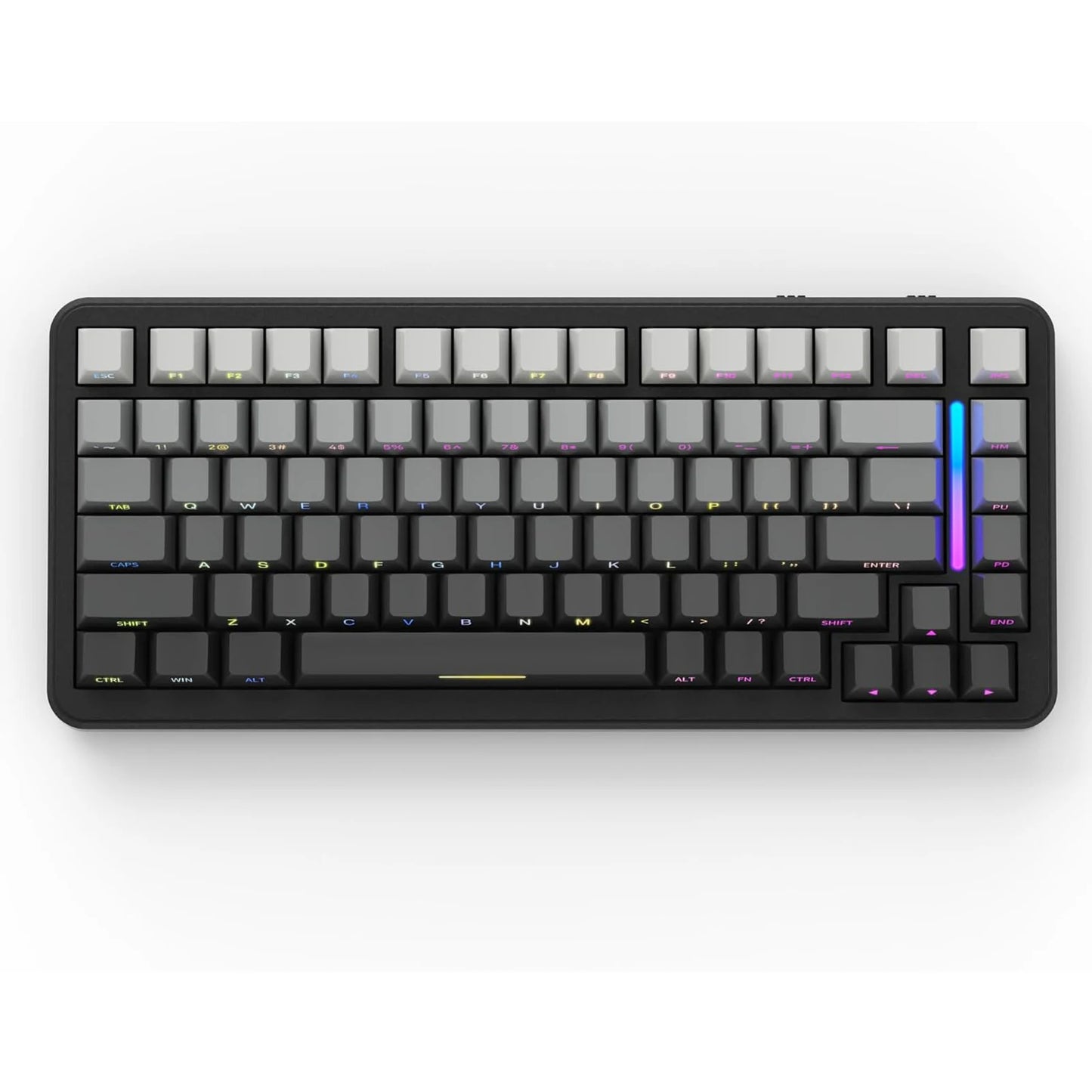ATTACK SHARK M86 Wireless Mechanical Gaming Keyboard, 75% Gasket Hot Swappable RGB Custom Keyboard, Side Printed PBT Keycaps