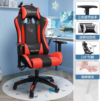 Gamingstol Datorstol Bekväm fällbar stol för gaming och LIVE Studenthem Hemmasittande ergonomi