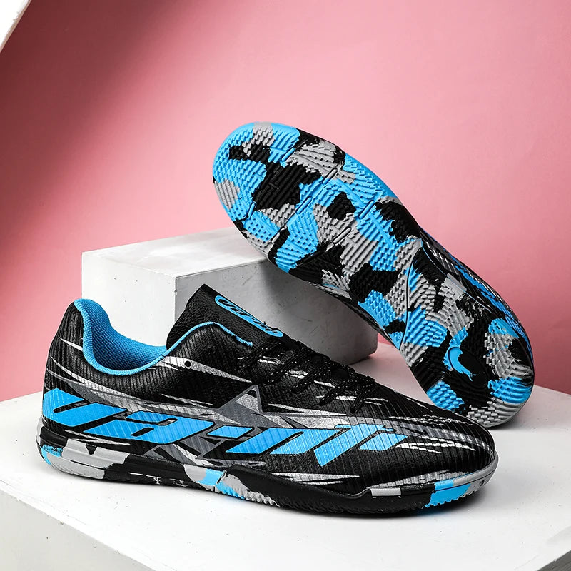 Nouvelles chaussures de football pour hommes, baskets de match, chaussures de soccer antidérapantes, chaussures de sport pour terrain gazonné, chaussures d'entraînement professionnelles, ultra-légères, unisexes.