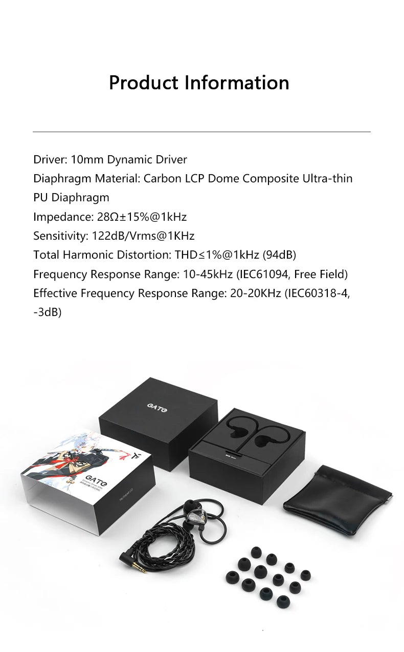 TRUTHEAR GATE Earphone Dynamic In-Ear Headphone with 0.78 2 pin Cable Gaming Earbuds