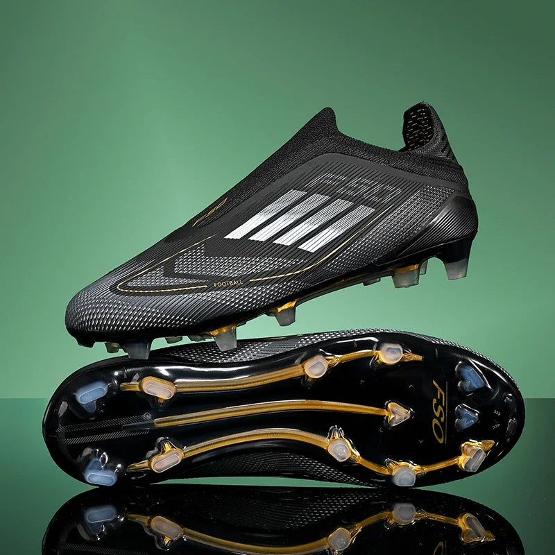 Nouvelles chaussures de football pour hommes, crampons longs d'entraînement, chaussures de football pour matchs en extérieur, crampons pour garçons et adultes, respirantes, antidérapantes, confortables pour le sport