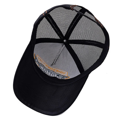 Unisex Summer Fishing Cap Breathable Mesh Trucker Hat Men Women Big Fish Fisherman Embroidered Snapback Hat Outdoor Fishing