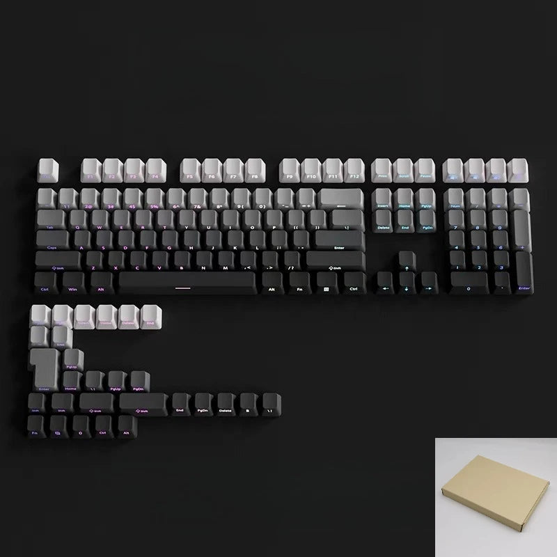 2025 Original Daylight Keycaps PTB Translucent, Side-engraved Oem 136 Keys, Customized To Fit 60/84/98/108 Mechanical Keyboards.