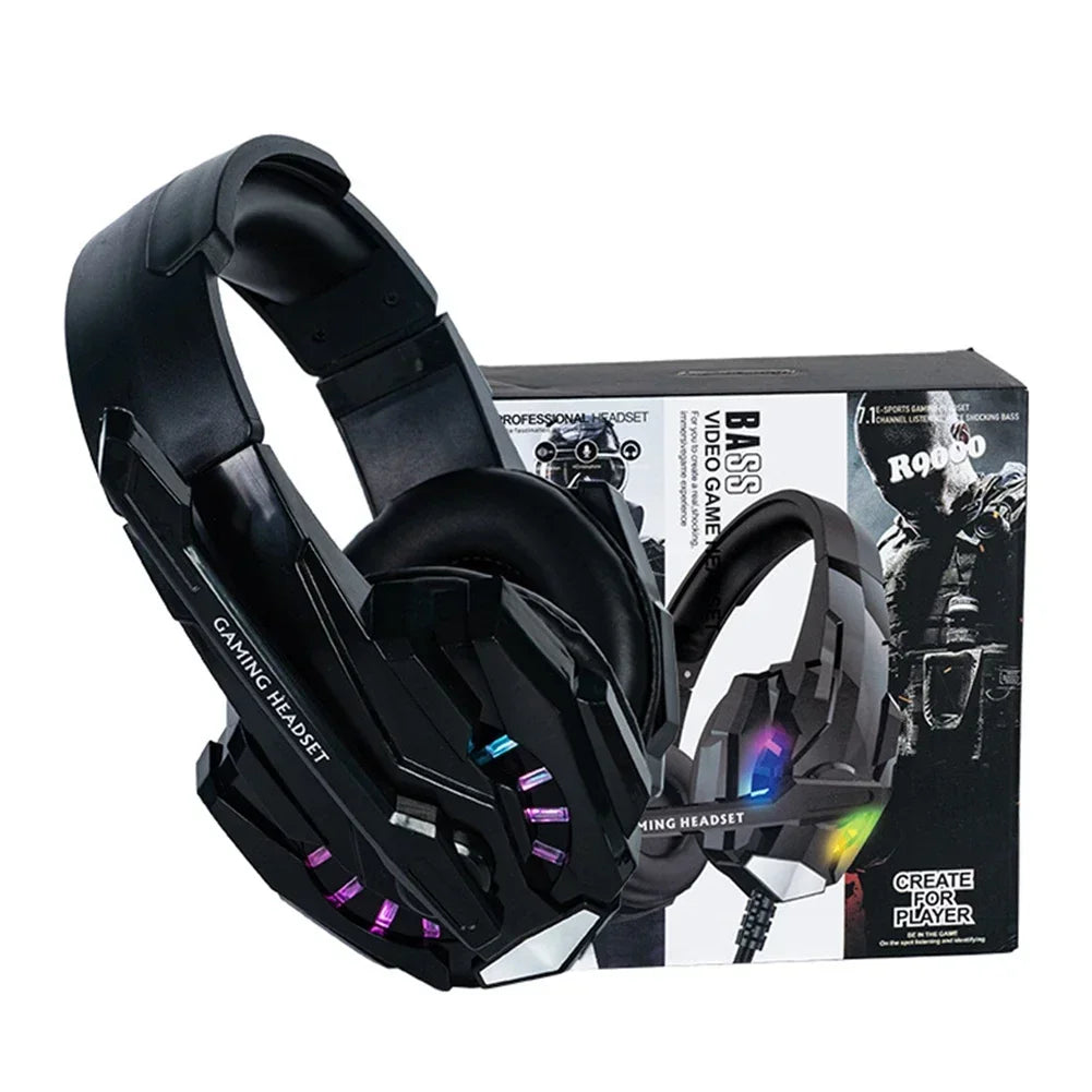 Creative Wired Gaming Headphones High Quality Microphone Led Light Bass Stereo PC Gaming Headset For Computer PS4 PS5 Xbox