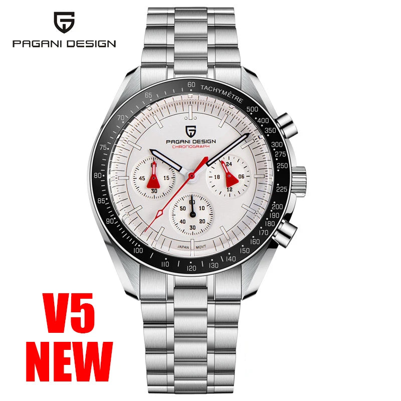 PAGANI DESIGN 2026 New Moon Watch For Men Quartz Multifunction Chronograph Sports Mens Watches Top Brand Luxury Sapphire Mirror