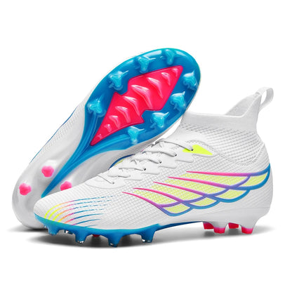 Superfly FG bottes de Football crampons de Football en plein air chaussures noires chaussures de Sport professionnelles souples bottes confortables respirantes grande taille