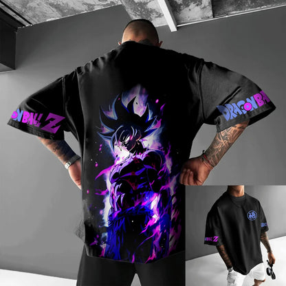 T-shirt en coton à manches courtes imprimé Dragon Ball Z : Son Goku et Vegeta – Vêtements pour hommes et femmes – Style Harajuku, Y2K, vintage, streetwear d'été