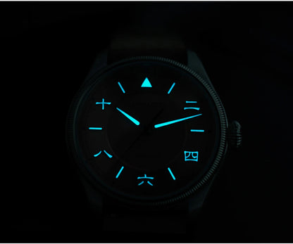 San Martin 39.5mm Men Pilot Watch YN55 Automatic Mechanical Aviation Watches Chinese Style Original Design SN0033 Field Reloj