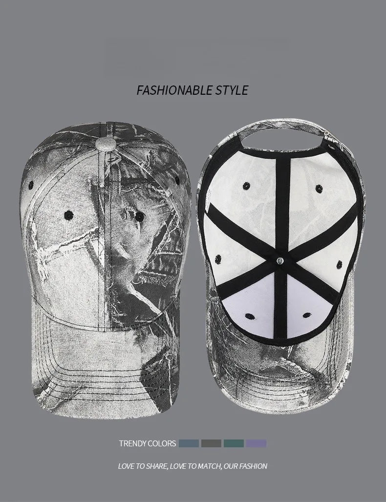 Mode Femmes Hommes Casquette de baseball en coton délavé pour homme et femme, style rétro, toutes saisons, sports de plein air, casquette snapback pour femmes et hommes