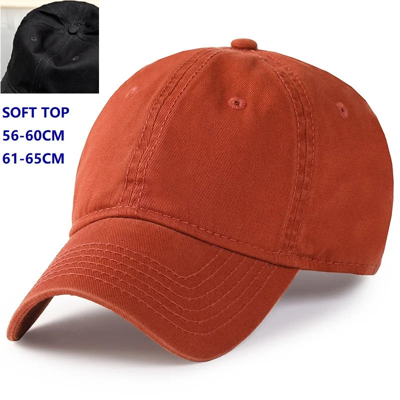 Cappellino da baseball da uomo e da donna oversize XXL, 100% cotone, cappellino da baseball grande per teste grandi 56-63 cm (23,5"-25,5"), cappellino "dad cap" semplice e regolabile