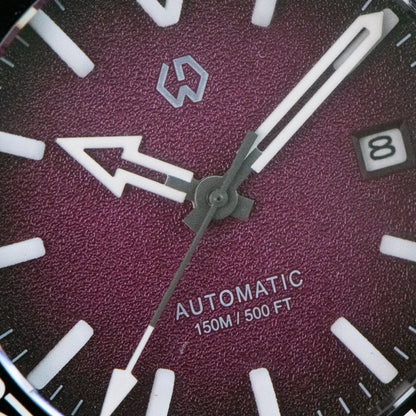 Upgraded Model 9017 Automatic Watch Mechanical 3D Dimensional Luminous Watch Needle Ceramic Bezel 150 Meters Waterproof Diving