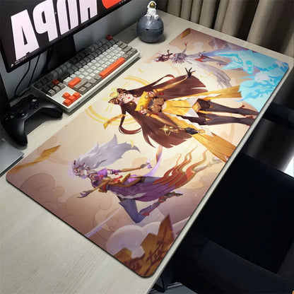 Podložka pod myš a na stůl Amaterasu Kiriko Overwatch s podložkou, herní příslušenství Prime Gaming, XXL podložka pod klávesnici