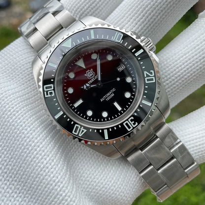 SD1964 Steeldive Brand 2023 Red-Black 45.4MM Men Sapphire Glass Luminous 1000M Waterproof NH35 Dive Watch with Ceramic Bezel