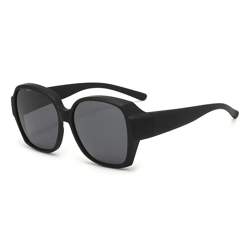 Fashion Round Polarized Sunglasses Cover Over Myopia Prescription Glasses Portable Men Women Vintage Fishing Driving Eyewear