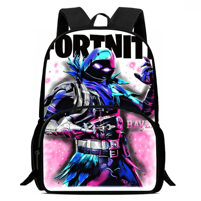 Kinder-Rucksack-Set im angesagten Gaming-Design mit Lunchbag und Federmäppchen, große Kapazität, Schultaschen für Jungen und Mädchen, ideales Geschenk F-FortniteS