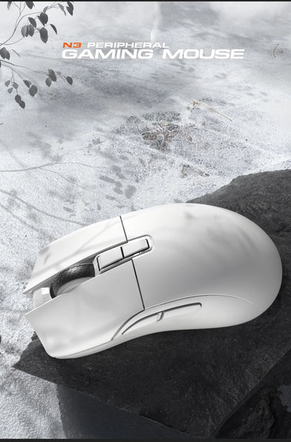 Motospeed Darmoshark N3 Pro Bluetooth Wireless Gaming Mouse Double 8K Tri-Mode Rechargeable PAW3395 64g Ergonomic Gamer Mouse