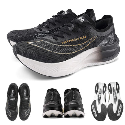 IRUNSVAN Men Professional Marathon Running Shoes Nylon Carbon Plate Road Sports Shoes Lightweight Women Trainers Sport Sneakers