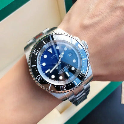 A11 Store Customized Watch  Mens Mechanical Automatic Watch Stainless Steel Deeps Luminous Black Blue Ceramic Sapphire