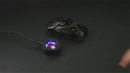 Angry Miao Infinity Gaming Wireless Mouse Hot-Swappable Metal Ultralight Hollow PAW3950 Dual 8K Wired Tri-Mode Orange