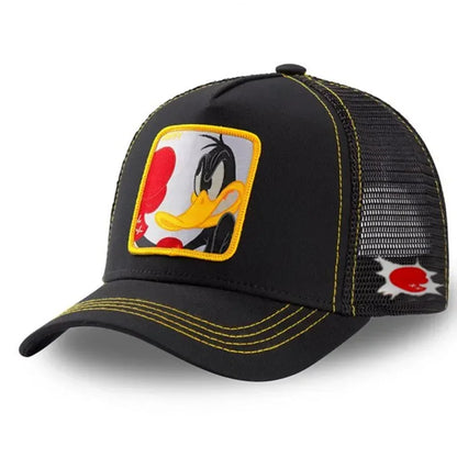 Casquette unisexe anime/dessin animé avec écusson brodé, casquette de baseball, casquette de camionneur, casquettes en maille, chapeau de soleil