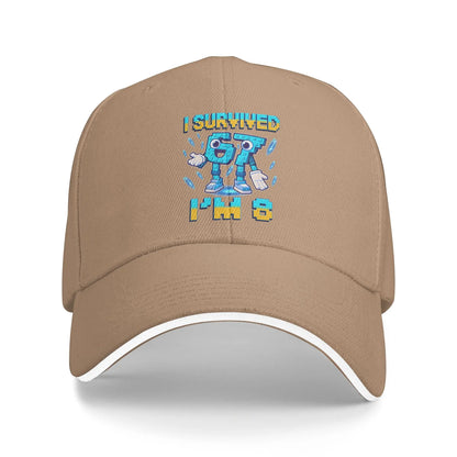 Unisex 8-års fødselsdag „I'm 8 Year Old Six Seven Bruh 6 7 Brainrot Meme Hat“ solbaseballkasketter Nye baseballkasketter Solcremehatte
