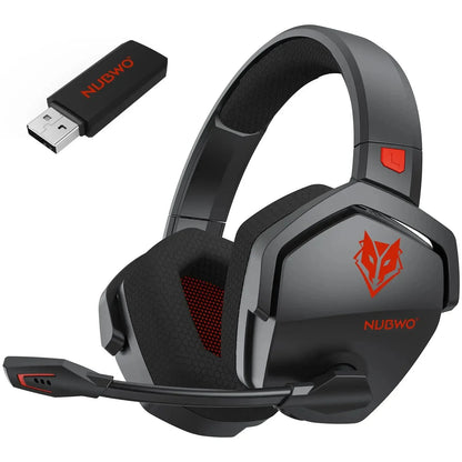 NUBWO G06 Dual Wireless Headsets Gamer with Microphone for PS5, PS4, PC, Mobile, Switch, 2.4GHz Bluetooth 5.3 Gaming Headphones