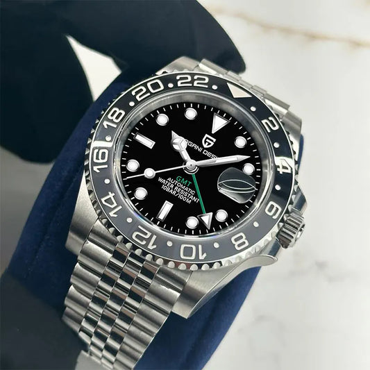 GMT Wristwatch PAGANI DESIGN Automatic Watch 40mm Mens Watch Top Brand Mechanical Watch 100M Waterproof Luminous Watches PD-1662