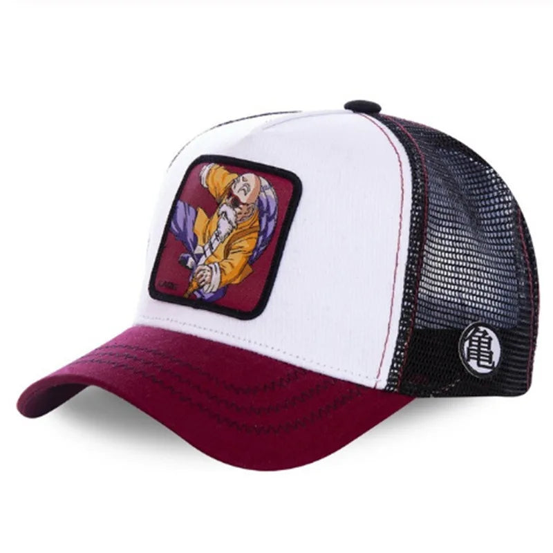 Dragon Ball Z-stilarter Anime Son Goku Bomuld Ny baseballkasket til mænd og kvinder Hip Hop Far Justerbar mesh-kasket Trucker-kasket