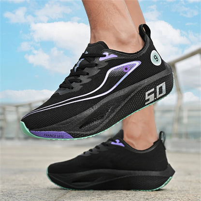 Nuevas zapatillas deportivas para hombre y mujer, zapatillas de running, placa de carbono, competición de maratón masculina, amortiguación, zapatillas de entrenamiento atlético