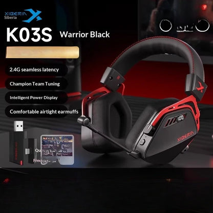 Casque sans fil XIBERIA K03S, trois modes, puce ATS3031, réduction de bruit AI, écouteurs de jeu, léger, longue durée de vie de la batterie