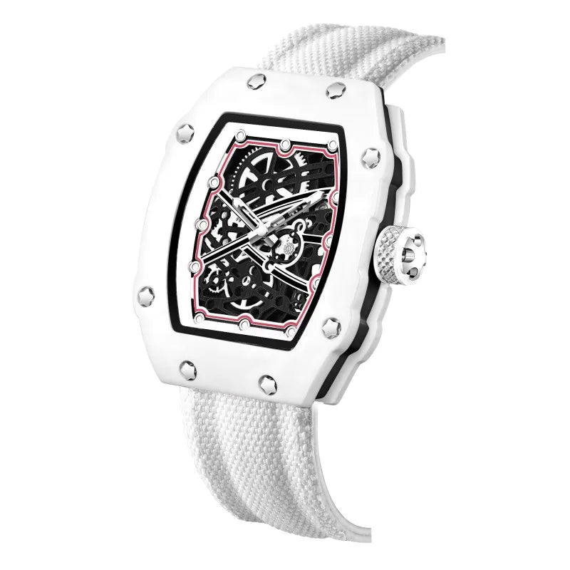 Nuevo reloj de cuarzo para hombre ultrafino con caja en forma de barril, elegante y superventas, reloj de lujo de marca para hombre