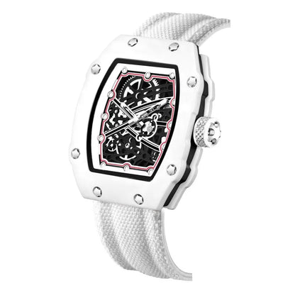 Nuevo reloj de cuarzo para hombre ultrafino con caja en forma de barril, elegante y superventas, reloj de lujo de marca para hombre
