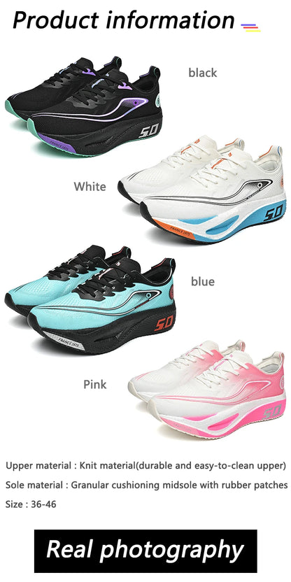 Nuevas zapatillas deportivas para hombre y mujer, zapatillas de running, placa de carbono, competición de maratón masculina, amortiguación, zapatillas de entrenamiento atlético