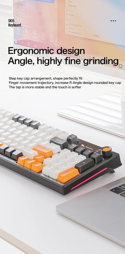 SMAILWOLF SK15 Mechanical keyboard wired full-key rollover gaming e-sports notebook office 98 keys customized in Russian