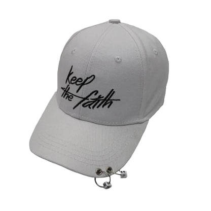 Kvinder Mænd Hip Hop K-pop Snapback-baseballkasket Ensfarvet med ring Sport Dans Rejse Elsker Far-kasket Kasketter Streetwear Justerbar