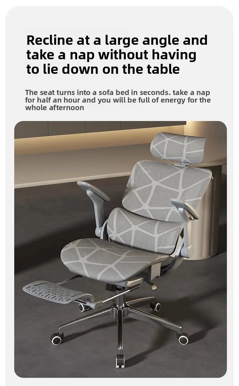 Silla gaming ergonómica de oficina para ordenador Air Titan Full Mesh con soporte lumbar de tres zonas, diseño bien ventilado e ideal para escritorio de estudiante