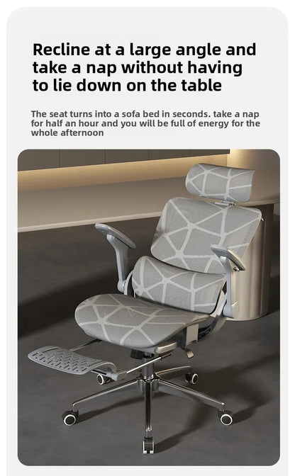 Silla gaming ergonómica de oficina para ordenador Air Titan Full Mesh con soporte lumbar de tres zonas, diseño bien ventilado e ideal para escritorio de estudiante